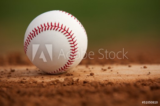 Picture of Close Up Baseball on the Pitchers Mound